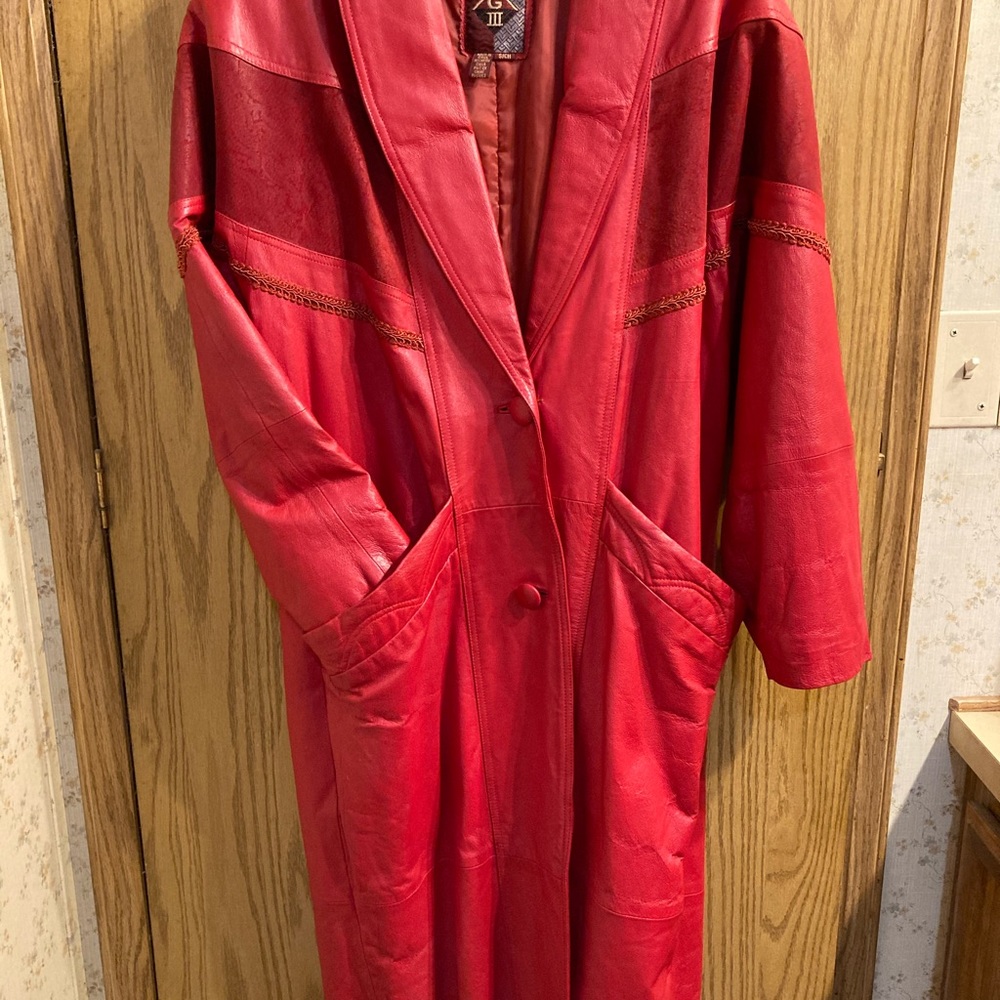 Red Leather Duster - image 2